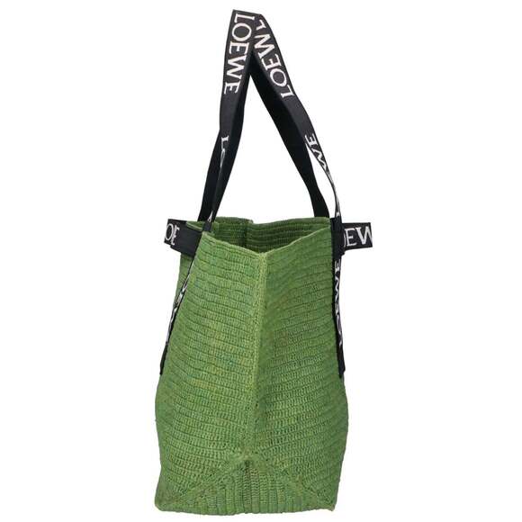 LOEWE B507X23X10 Fold Shopper Raffia Tote Bag, Green, Women's - Picture 2 of 7